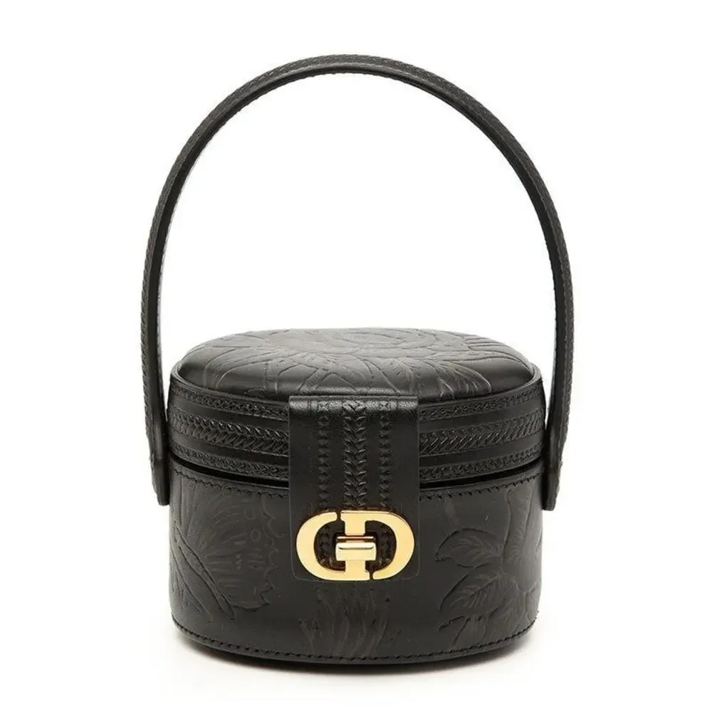 Dior CD Logo Vanity Bag Mini Black Leather